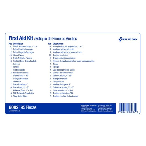 First Aid Only 25 Person OSHA First Aid Kit, Weatherproof Plastic Case - Image 4