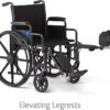 Medline Wheelchair, Swing-Back Desk-Length Arms And Elevating Leg Rests, 18" x 16" Seat (W x D) - Image 6