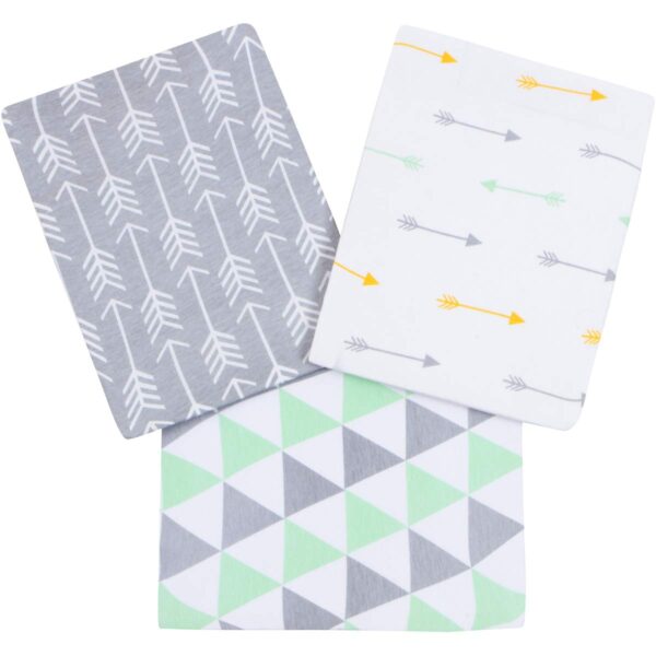 Pack n Play Sheets – Premium Pack and Play Sheets 4 Pack – 100% Super Soft Jersey Knit Cotton Playard Mattress Sheets – Portable Playpen Fitted Play Yard Mini Crib Sheet for Boy & Girl (24 x 38 x 5) - Image 2