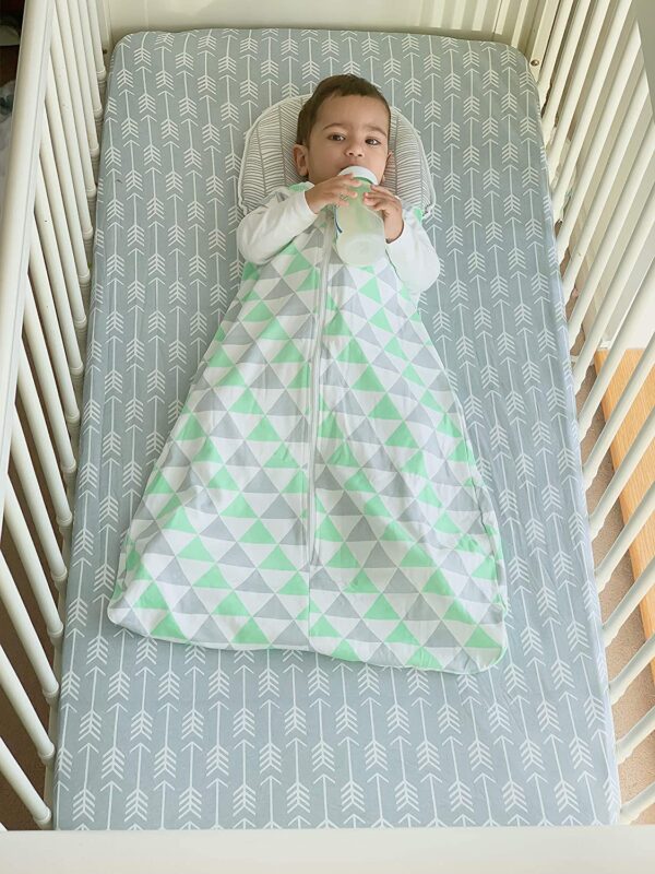 Pack n Play Sheets – Premium Pack and Play Sheets 4 Pack – 100% Super Soft Jersey Knit Cotton Playard Mattress Sheets – Portable Playpen Fitted Play Yard Mini Crib Sheet for Boy & Girl (24 x 38 x 5) - Image 5