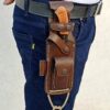 Ottoza Handmade Leather Knife Sheath SIDE DRAW Knife Sheath - Bushcraft Knife Sheath - Hunting Knife Sheath - Survival Knife Sheath - Vertical Knife Sheath Dark Brown TOP GRAIN LEATHER No:207 - Image 5