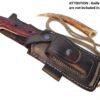 Ottoza Handmade Leather Knife Sheath SIDE DRAW Knife Sheath - Bushcraft Knife Sheath - Hunting Knife Sheath - Survival Knife Sheath - Vertical Knife Sheath Dark Brown TOP GRAIN LEATHER No:207 - Image 8