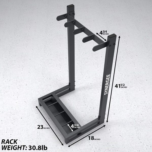Synergee Weight Bar Rack – Weighted Workout Bar Holder & Storage – Holds Bars for Full Body Workout - Fitness Accessory - Image 6