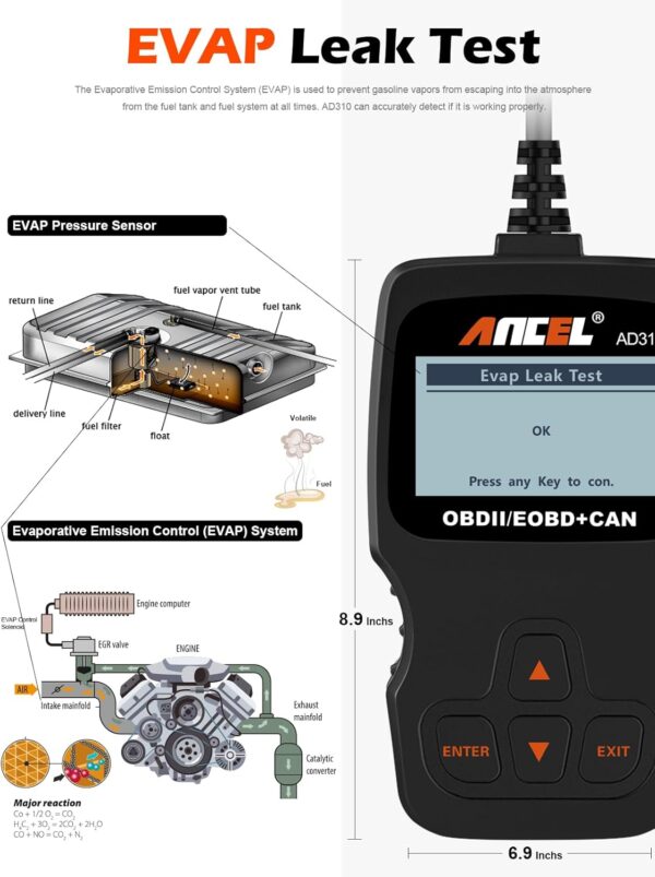 ANCEL AD310 OBD2 Scanner – Universal Car Engine Code Reader & Diagnostic Tool for All 1996+ Vehicles - Image 8