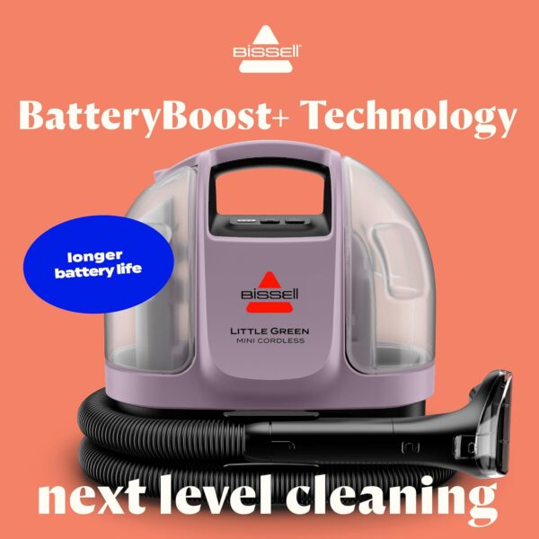 Buy BISSELL Little Green Mini Cordless Deep Cleaner – Portable Carpet & Upholstery Auto Detailer | Dusk Pink (4015F) – AlQabi Online - Image 2
