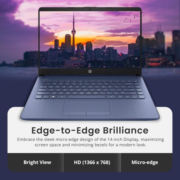 HP Flagship 14" HD Laptop | Intel 4-Core | 16GB RAM | 1.22TB Storage (64GB eMMC + 160GB Dock + 1TB Cloud) | Windows 11 S | Office 365 | Webcam | Blue – Alqabi - Image 8