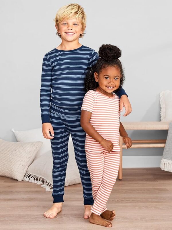 Simple Joys by Carter’s Boys' 6-Piece Snug Fit Cotton Pajama Set – Soft, Breathable, Fun Prints for Kids - Image 4