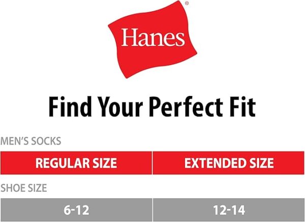 Hanes Men's Double Tough Crew Socks 12-Pack – Durable, Cushioned, Everyday Comfort Socks for Men - Image 6