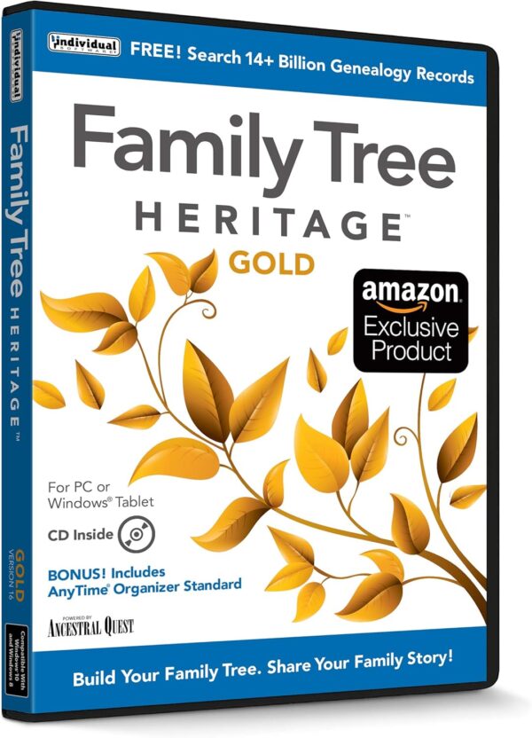 Family Tree Heritage Gold 16 Genealogy Software – Free Access to FamilySearch Database – Build & Track Your Family History – Windows PC CD Version - Image 6