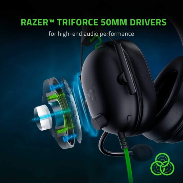 Razer BlackShark V2 X Gaming Headset – 7.1 Surround Sound, 50mm Drivers, Memory Foam Cushions – PC, PS4, PS5, Nintendo Switch – 3.5mm Audio Jack – Black - Image 6