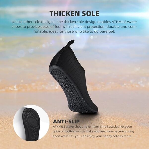 Best Water Shoes for Women & Men – Quick-Dry Aqua Socks for Swim, Beach, Pool, Barefoot Yoga, Camping & Outdoor Sports – Non-Slip, Lightweight, Breathable Swim Footwear for Adults & Youth - Image 6
