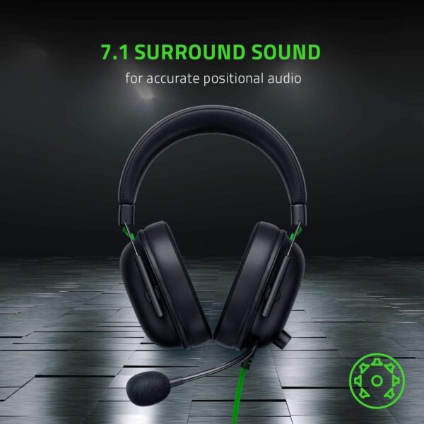 Razer BlackShark V2 X Gaming Headset – 7.1 Surround Sound, 50mm Drivers, Memory Foam Cushions – PC, PS4, PS5, Nintendo Switch – 3.5mm Audio Jack – Black - Image 8