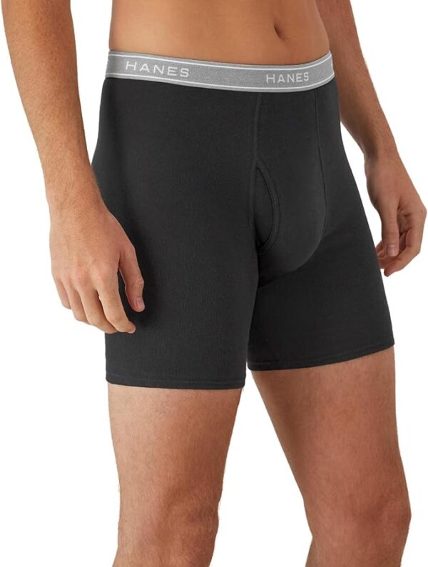 Hanes Men’s Cool Dri Boxer Briefs Multipack – Moisture-Wicking Cotton Underwear, No Ride-Up Comfort Fit - Image 2