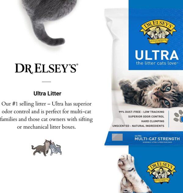 Dr. Elsey's Ultra Unscented Clumping Clay Cat Litter, 40 lb – Low Dust, Hard Clumping, Odor Control, Hypoallergenic, Long-Lasting Cat Litter for Multi-Cat Households - Image 5