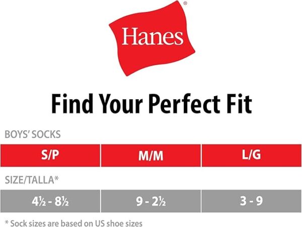 Hanes Boys' Crew Socks | Double Tough Cushioned 12-Pair Pack | Alqabi Online Shop - Image 2