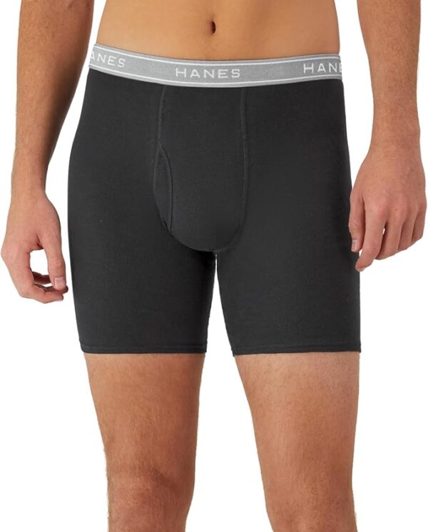 Hanes Men’s Cool Dri Boxer Briefs Multipack – Moisture-Wicking Cotton Underwear, No Ride-Up Comfort Fit - Image 4