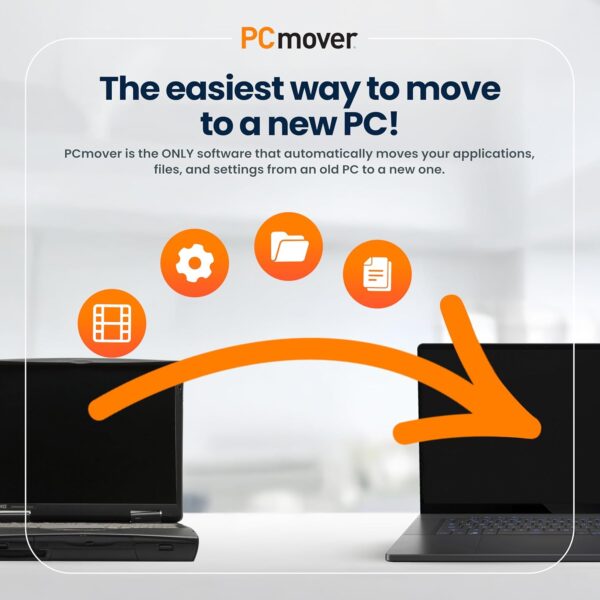 Laplink PCmover Ultimate 11 – PC Data Transfer Software for Migration of Applications, Files & Settings from Old PC to New PC – 1 License with Optional High-Speed Ethernet Cable – Easy Windows Transfer - Image 3