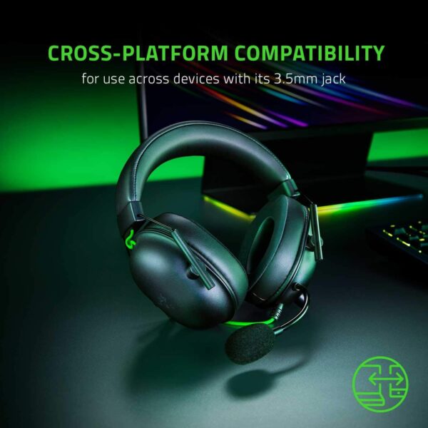 Razer BlackShark V2 X Gaming Headset – 7.1 Surround Sound, 50mm Drivers, Memory Foam Cushions – PC, PS4, PS5, Nintendo Switch – 3.5mm Audio Jack – Black - Image 7