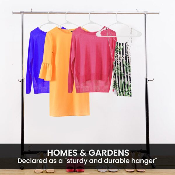 Utopia Home Plastic Hangers 50 Pack – Durable Space Saving White Hangers for Clothes | Closet Organizer & Dorm Room Essentials for Men & Women - Image 6