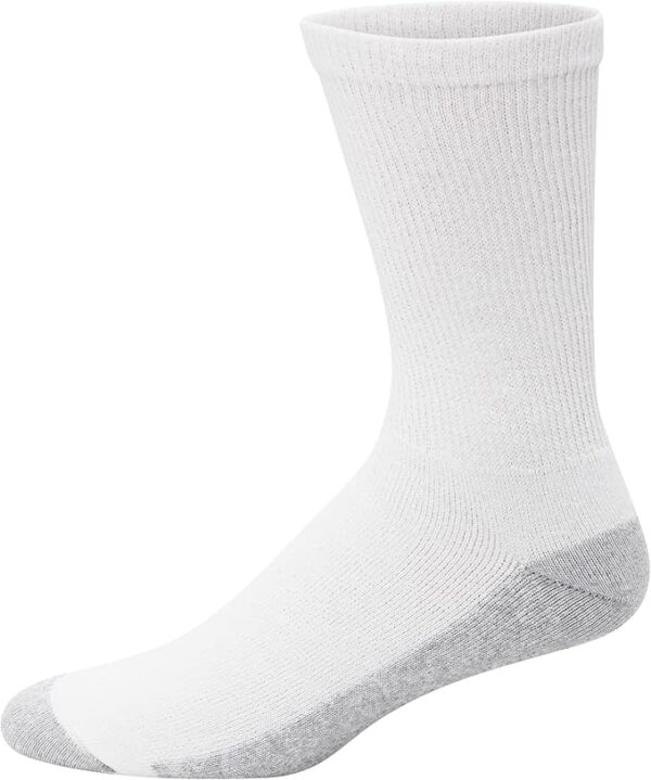 Hanes Men's Double Tough Crew Socks 12-Pack – Durable, Cushioned, Everyday Comfort Socks for Men - Image 2