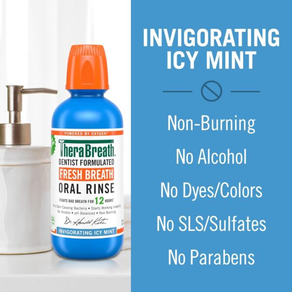 TheraBreath Fresh Breath Mouthwash - Icy Mint, Alcohol-Free, 16oz (2-Pack) | Long-Lasting Oral Care | Amazon Affiliate Deal - Image 3