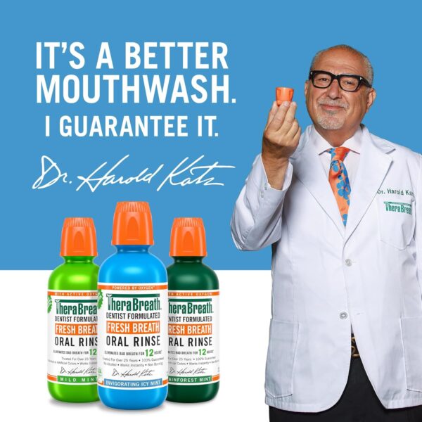 TheraBreath Fresh Breath Mouthwash - Icy Mint, Alcohol-Free, 16oz (2-Pack) | Long-Lasting Oral Care | Amazon Affiliate Deal - Image 5