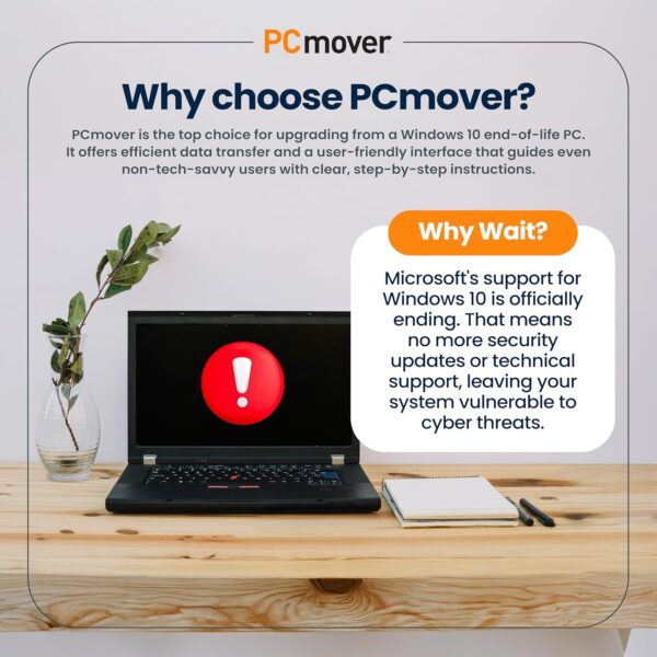 Laplink PCmover Ultimate 11 – PC Data Transfer Software for Migration of Applications, Files & Settings from Old PC to New PC – 1 License with Optional High-Speed Ethernet Cable – Easy Windows Transfer - Image 4