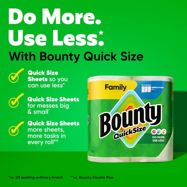 Bounty Quick Size Paper Towels – 8 Family Rolls (Equals 20 Regular Rolls), White | Ultra-Absorbent & Strong | Amazon Affiliate Deal – Alqabi Online Shop - Image 4