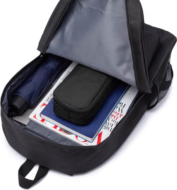 Della Gao Pencil Case Large Capacity for Men – Black | Travel Organizer Pouch for School, Office & Work - Image 5
