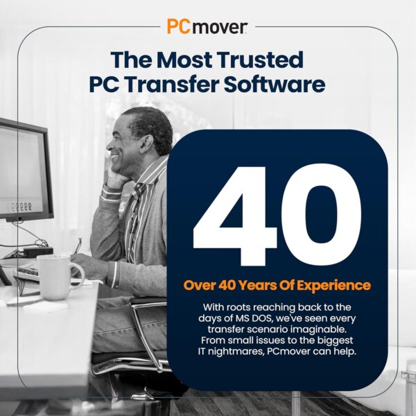 Laplink PCmover Ultimate 11 – PC Data Transfer Software for Migration of Applications, Files & Settings from Old PC to New PC – 1 License with Optional High-Speed Ethernet Cable – Easy Windows Transfer - Image 5
