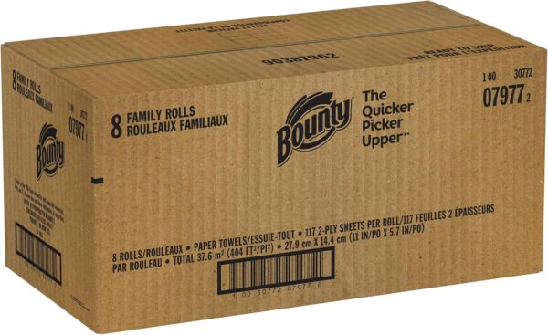 Bounty Quick Size Paper Towels – 8 Family Rolls (Equals 20 Regular Rolls), White | Ultra-Absorbent & Strong | Amazon Affiliate Deal – Alqabi Online Shop - Image 7