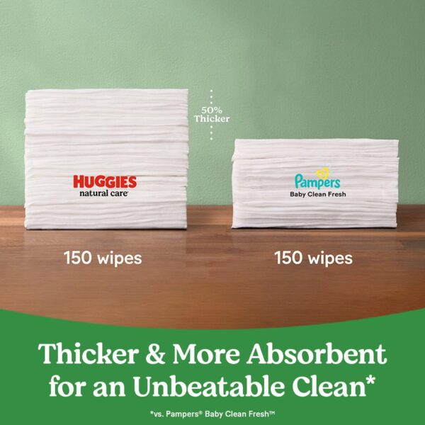 Huggies Natural Care Sensitive Baby Wipes | Unscented, Hypoallergenic, 99% Purified Water | 12 Flip-Top Packs (768 Wipes Total) | Gentle Baby Skincare | Alqabi Online Shop - Image 8