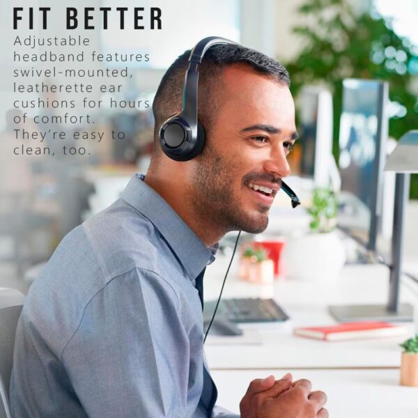 Logitech H390 Wired Headphones with Mic – USB Noise Cancelling Headset for PC, Video Calls, Music & Gaming – Black - Image 13
