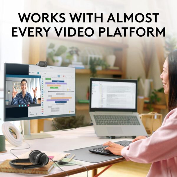 Logitech Brio 101 Full HD 1080p Webcam – Built-in Mic & Privacy Shutter for Meetings, Streaming & Video Calls (Black) - Image 4