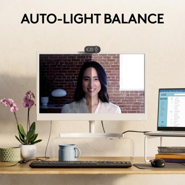 Logitech Brio 101 Full HD 1080p Webcam – Built-in Mic & Privacy Shutter for Meetings, Streaming & Video Calls (Black) - Image 7