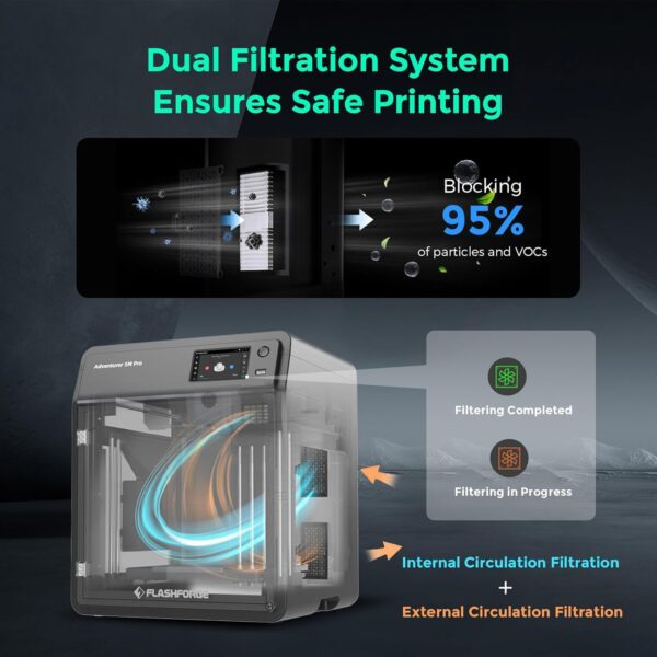 FLASHFORGE Adventurer 5M Pro 3D Printer | 600mm/s High-Speed CoreXY | Smart Auto Print & Detachable 280°C Nozzle - Image 4