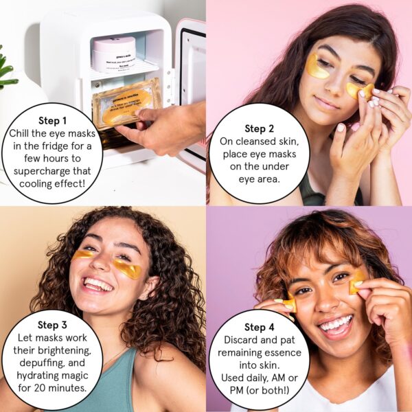 Grace & Stella Award-Winning Under Eye Mask (48 Pairs, Gold) – Puffy Eyes, Dark Circles & Wrinkle Repair | Vegan Gel Eye Patches for Radiant Skin | Self Care Gift for Women & Travel Essential - Image 6